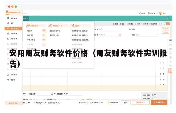 安阳用友财务软件价格（用友财务软件实训报告）