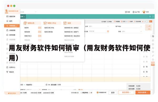 用友财务软件如何销审（用友财务软件如何使用）