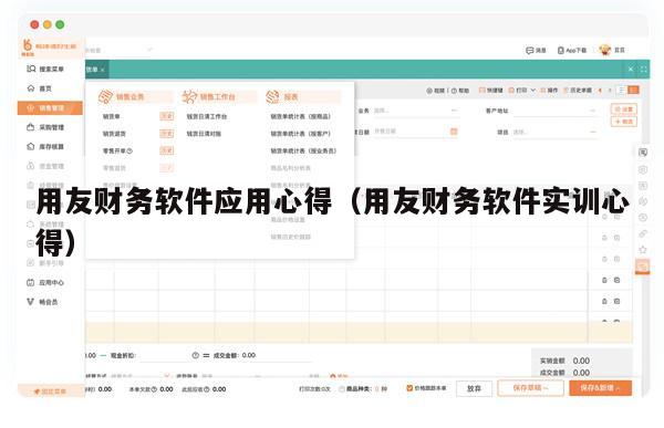 用友财务软件应用心得（用友财务软件实训心得）