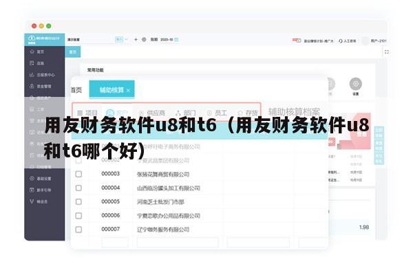 用友财务软件u8和t6（用友财务软件u8和t6哪个好）