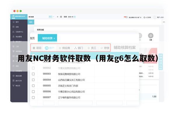 用友NC财务软件取数（用友g6怎么取数）