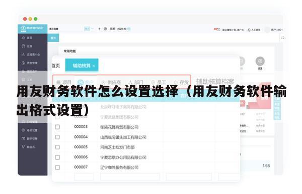 用友财务软件怎么设置选择（用友财务软件输出格式设置）