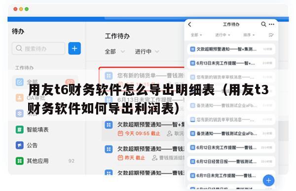 用友t6财务软件怎么导出明细表（用友t3财务软件如何导出利润表）