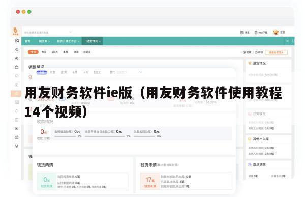 用友财务软件ie版（用友财务软件使用教程14个视频）