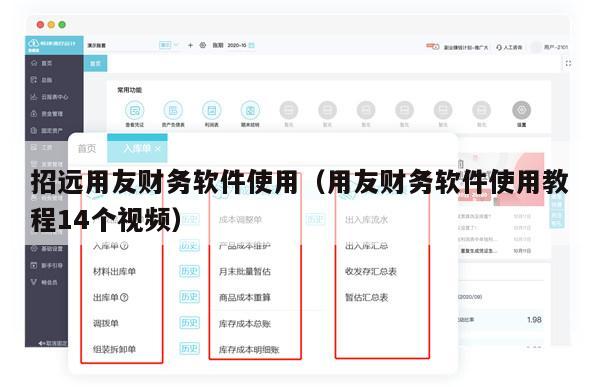 招远用友财务软件使用（用友财务软件使用教程14个视频）