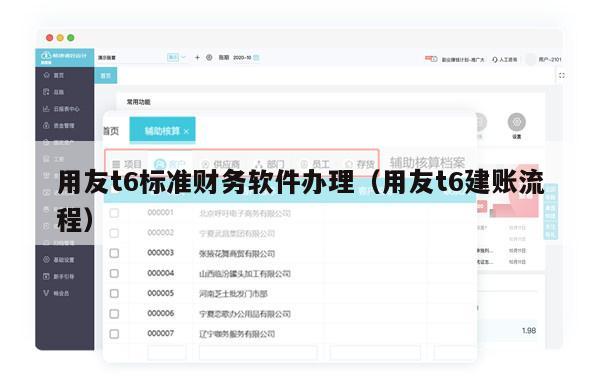 用友t6标准财务软件办理（用友t6建账流程）