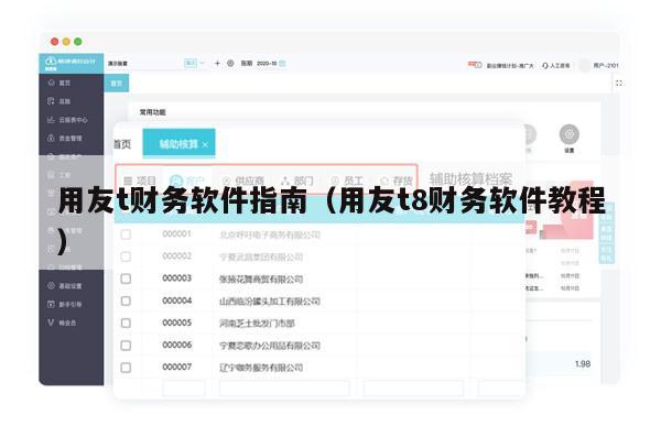 用友t财务软件指南（用友t8财务软件教程）