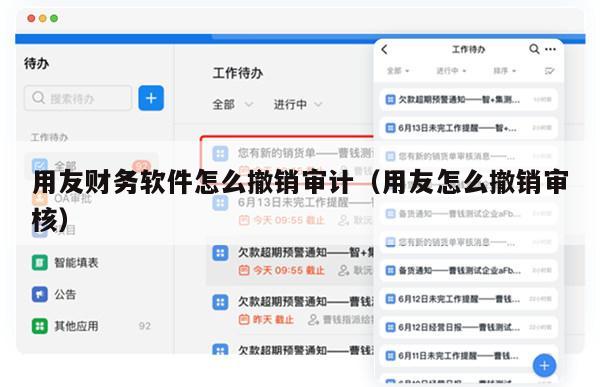 用友财务软件怎么撤销审计（用友怎么撤销审核）