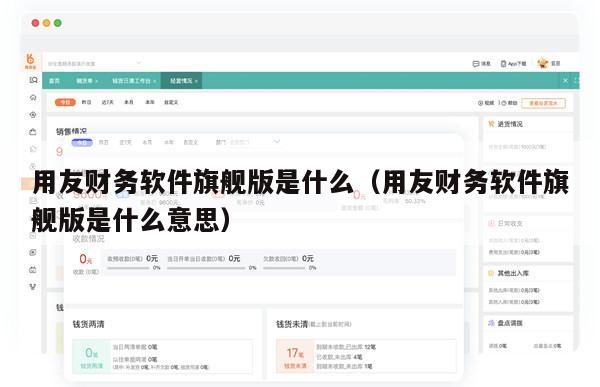 用友财务软件旗舰版是什么（用友财务软件旗舰版是什么意思）