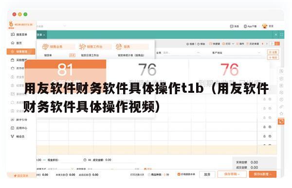 用友软件财务软件具体操作t1b（用友软件财务软件具体操作视频）