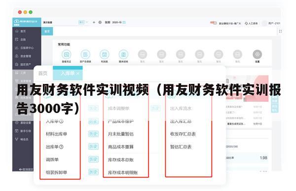 用友财务软件实训视频（用友财务软件实训报告3000字）