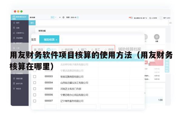 用友财务软件项目核算的使用方法（用友财务核算在哪里）