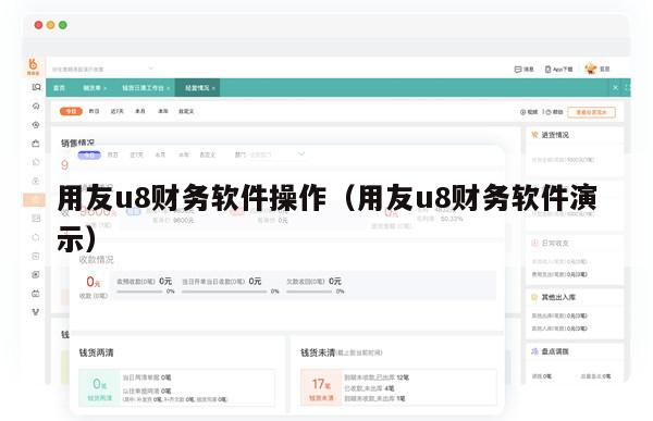 用友u8财务软件操作（用友u8财务软件演示）