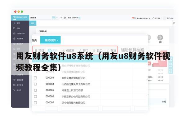 用友财务软件u8系统（用友u8财务软件视频教程全集）
