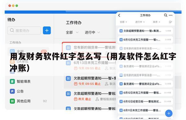 用友财务软件红字怎么写（用友软件怎么红字冲账）