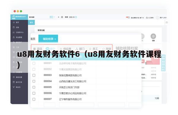 u8用友财务软件6（u8用友财务软件课程）