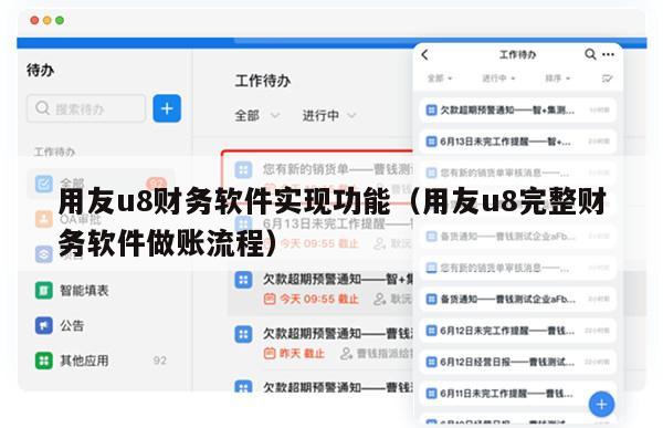 用友u8财务软件实现功能（用友u8完整财务软件做账流程）