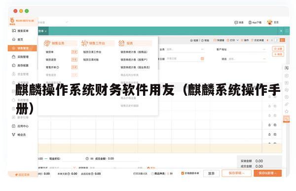 麒麟操作系统财务软件用友（麒麟系统操作手册）