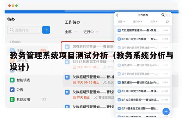 教务管理系统项目测试分析（教务系统分析与设计）