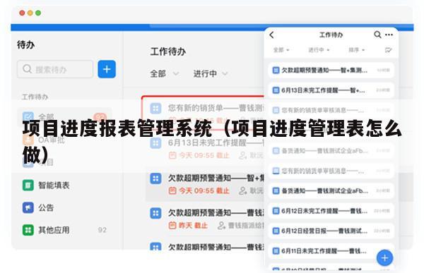 项目进度报表管理系统（项目进度管理表怎么做）