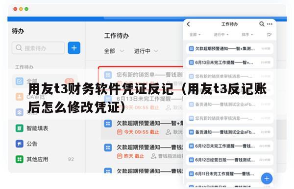 用友t3财务软件凭证反记（用友t3反记账后怎么修改凭证）