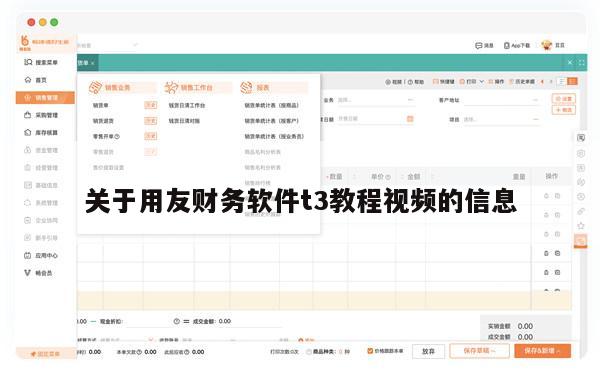 关于用友财务软件t3教程视频的信息