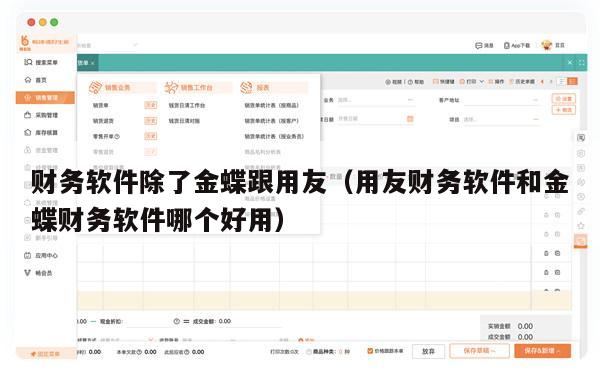 财务软件除了金蝶跟用友（用友财务软件和金蝶财务软件哪个好用）