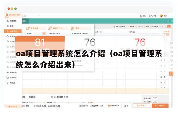 oa项目管理系统怎么介绍（oa项目管理系统怎么介绍出来）