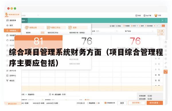 综合项目管理系统财务方面（项目综合管理程序主要应包括）