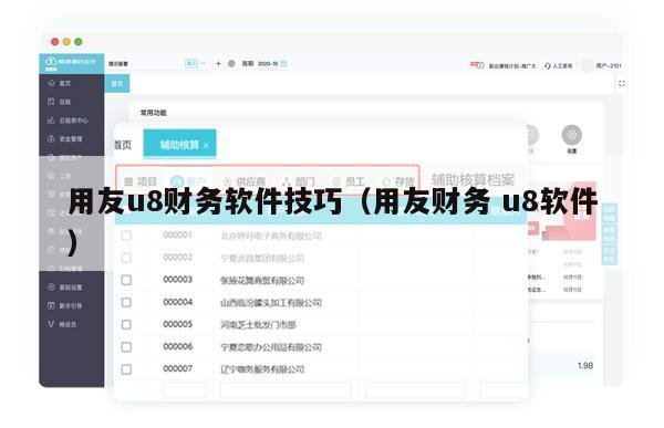 用友u8财务软件技巧（用友财务 u8软件）