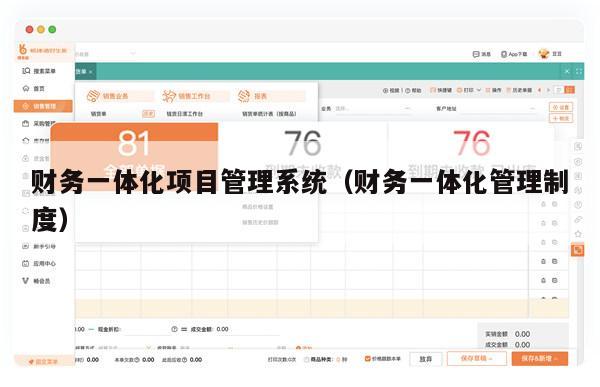 财务一体化项目管理系统（财务一体化管理制度）
