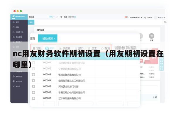 nc用友财务软件期初设置（用友期初设置在哪里）