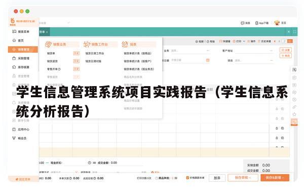 学生信息管理系统项目实践报告（学生信息系统分析报告）