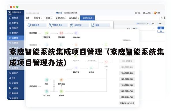 家庭智能系统集成项目管理（家庭智能系统集成项目管理办法）