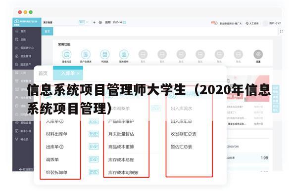 信息系统项目管理师大学生（2020年信息系统项目管理）