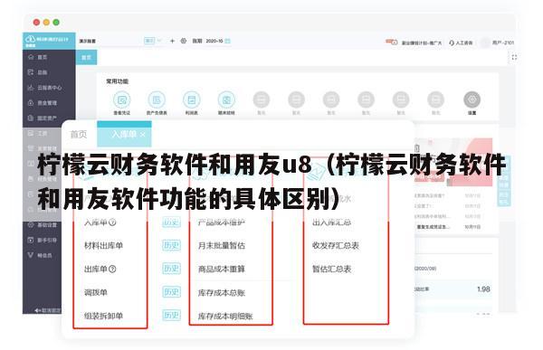 柠檬云财务软件和用友u8（柠檬云财务软件和用友软件功能的具体区别）