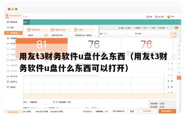 用友t3财务软件u盘什么东西（用友t3财务软件u盘什么东西可以打开）