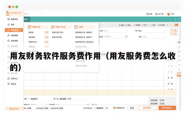 用友财务软件服务费作用（用友服务费怎么收的）