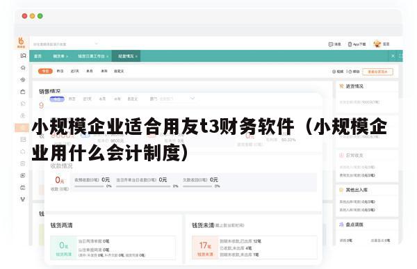 小规模企业适合用友t3财务软件（小规模企业用什么会计制度）