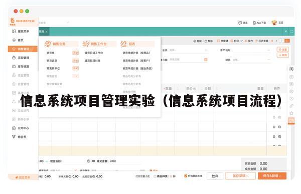 信息系统项目管理实验（信息系统项目流程）