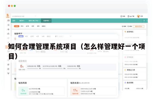 如何合理管理系统项目（怎么样管理好一个项目）