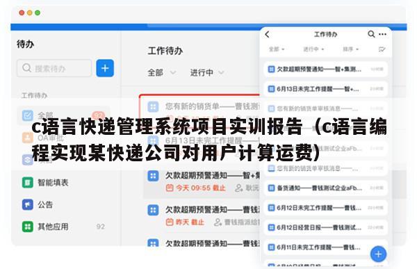 c语言快递管理系统项目实训报告（c语言编程实现某快递公司对用户计算运费）