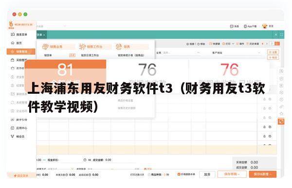 上海浦东用友财务软件t3（财务用友t3软件教学视频）