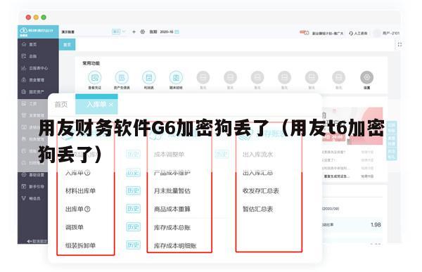 用友财务软件G6加密狗丢了（用友t6加密狗丢了）