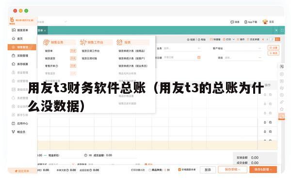 用友t3财务软件总账（用友t3的总账为什么没数据）