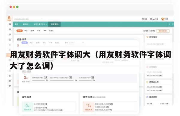 用友财务软件字体调大（用友财务软件字体调大了怎么调）