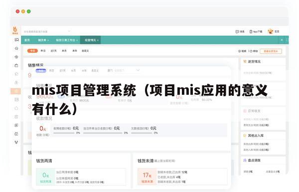 mis项目管理系统（项目mis应用的意义有什么）