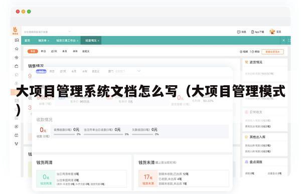 大项目管理系统文档怎么写（大项目管理模式）