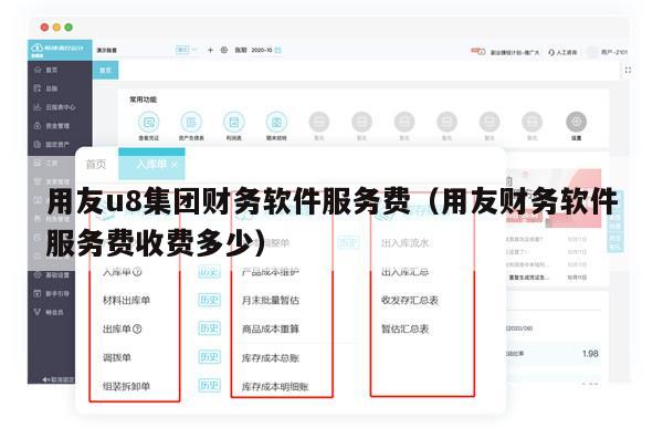 用友u8集团财务软件服务费（用友财务软件服务费收费多少）