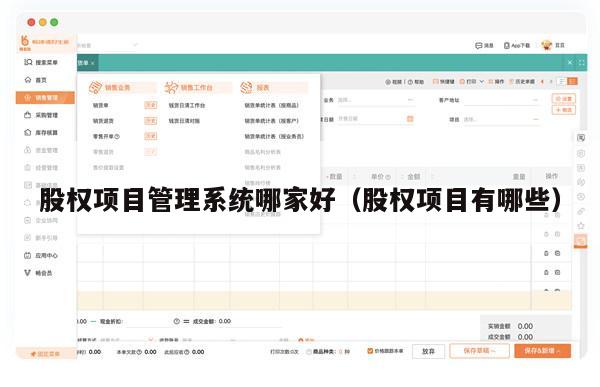 股权项目管理系统哪家好（股权项目有哪些）